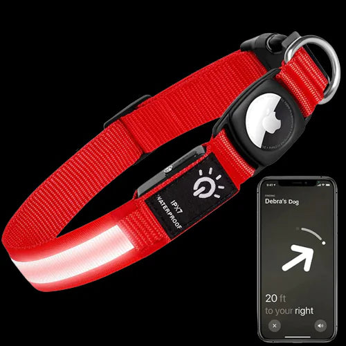 Luminous AirTag Dog Collar