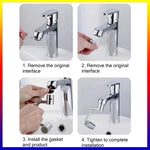 The Faucet Rotatable Extension (With Splash Guard)