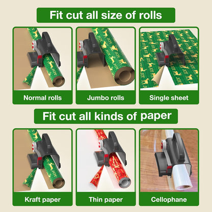 Wheel Wrapping Paper Cutter (2 Pack) 