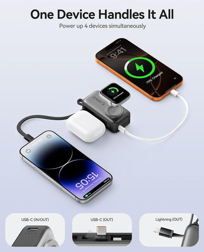 Portable Charger With Lightning Cable (4-In-1)