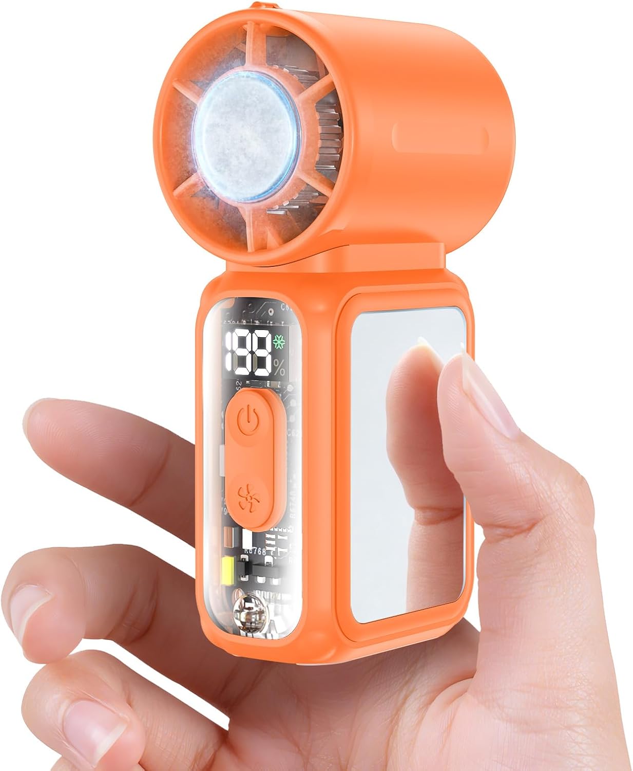 Handheld Fan With Mirror (High-Speed)