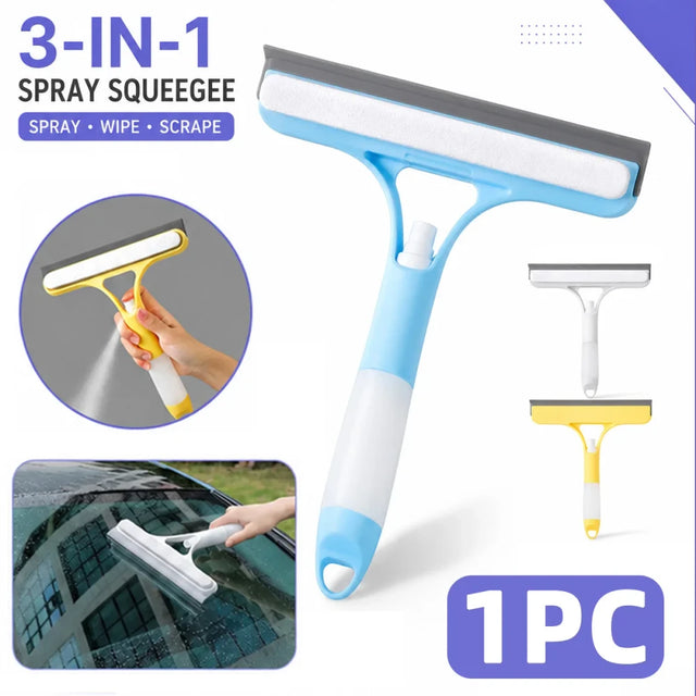 The Window Cleaning Scraper (3-In-1 With Spray)