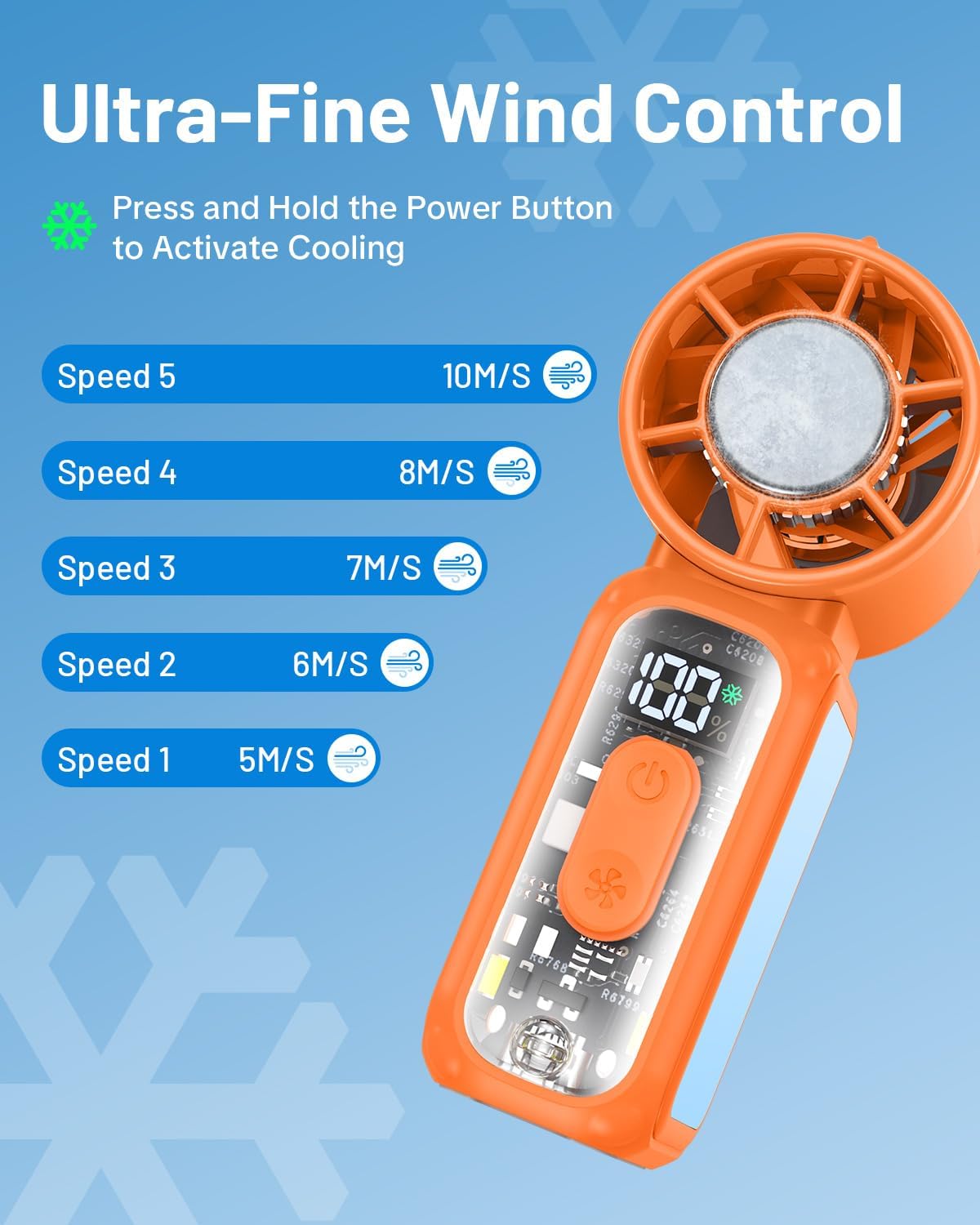 Handheld Fan With Mirror (High-Speed)