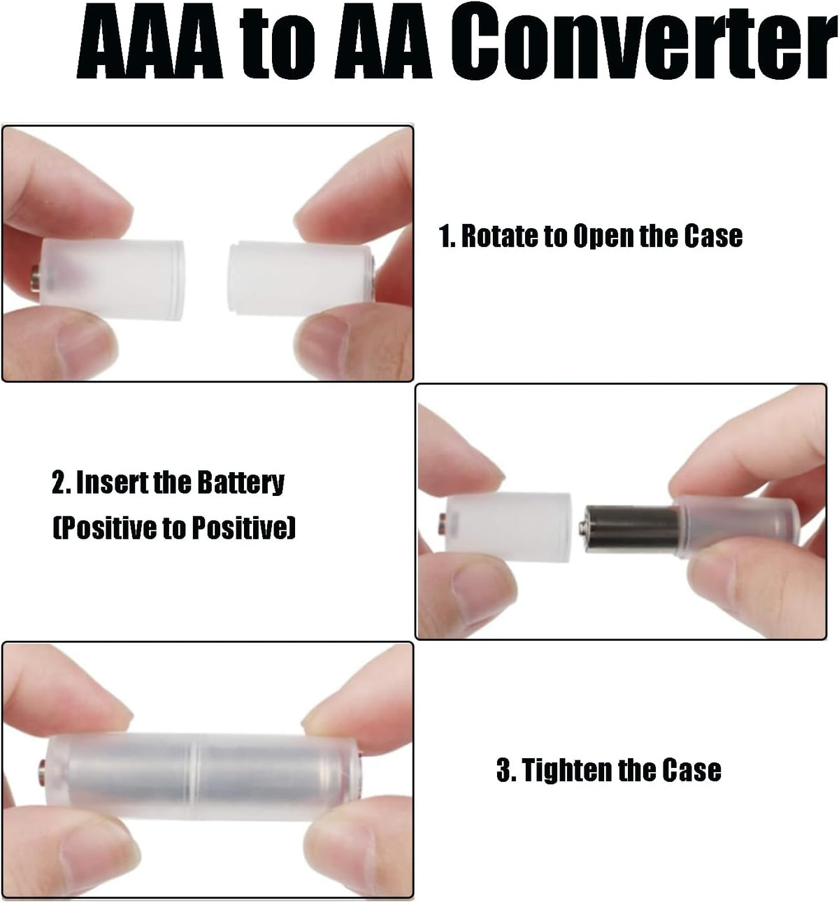 AAA To AA Adapter Converter (30 Pcs) 