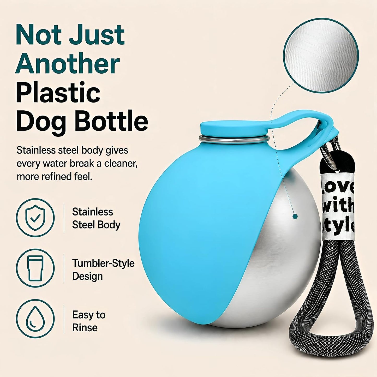 Portable Dog Water Bottle & Bowl (2-In-1)