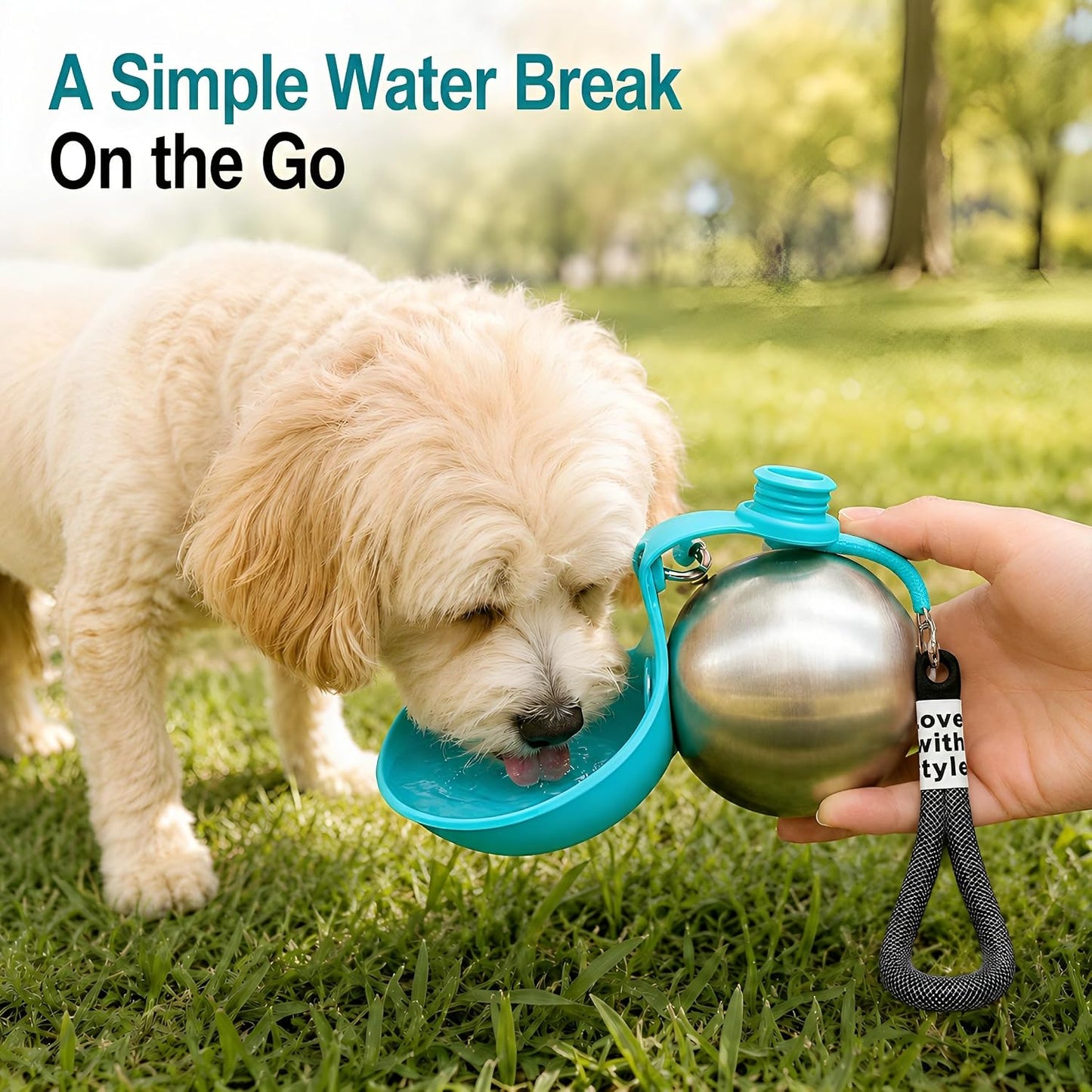Portable Dog Water Bottle & Bowl (2-In-1)