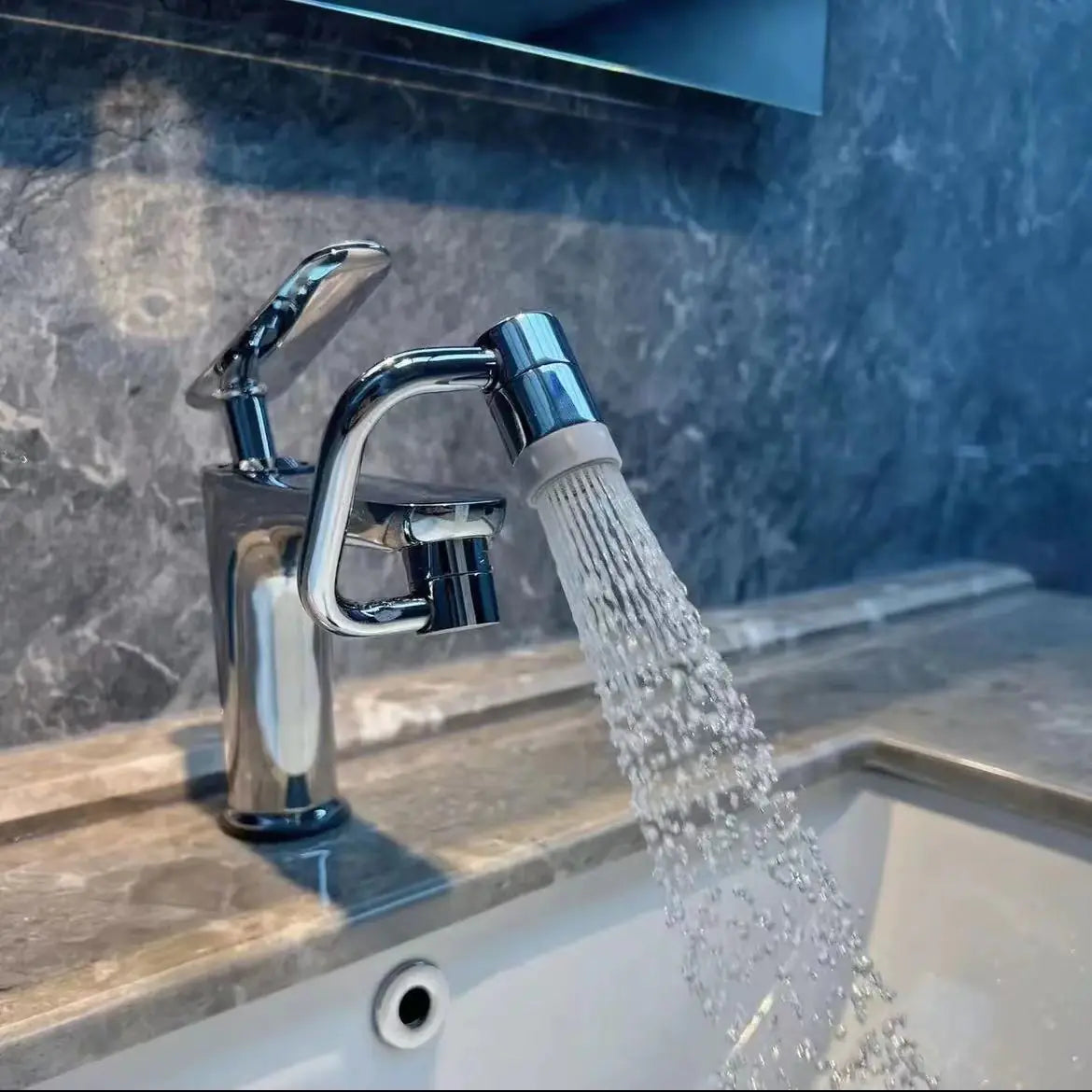Faucet Rotatable Extension (With Splash Guard)