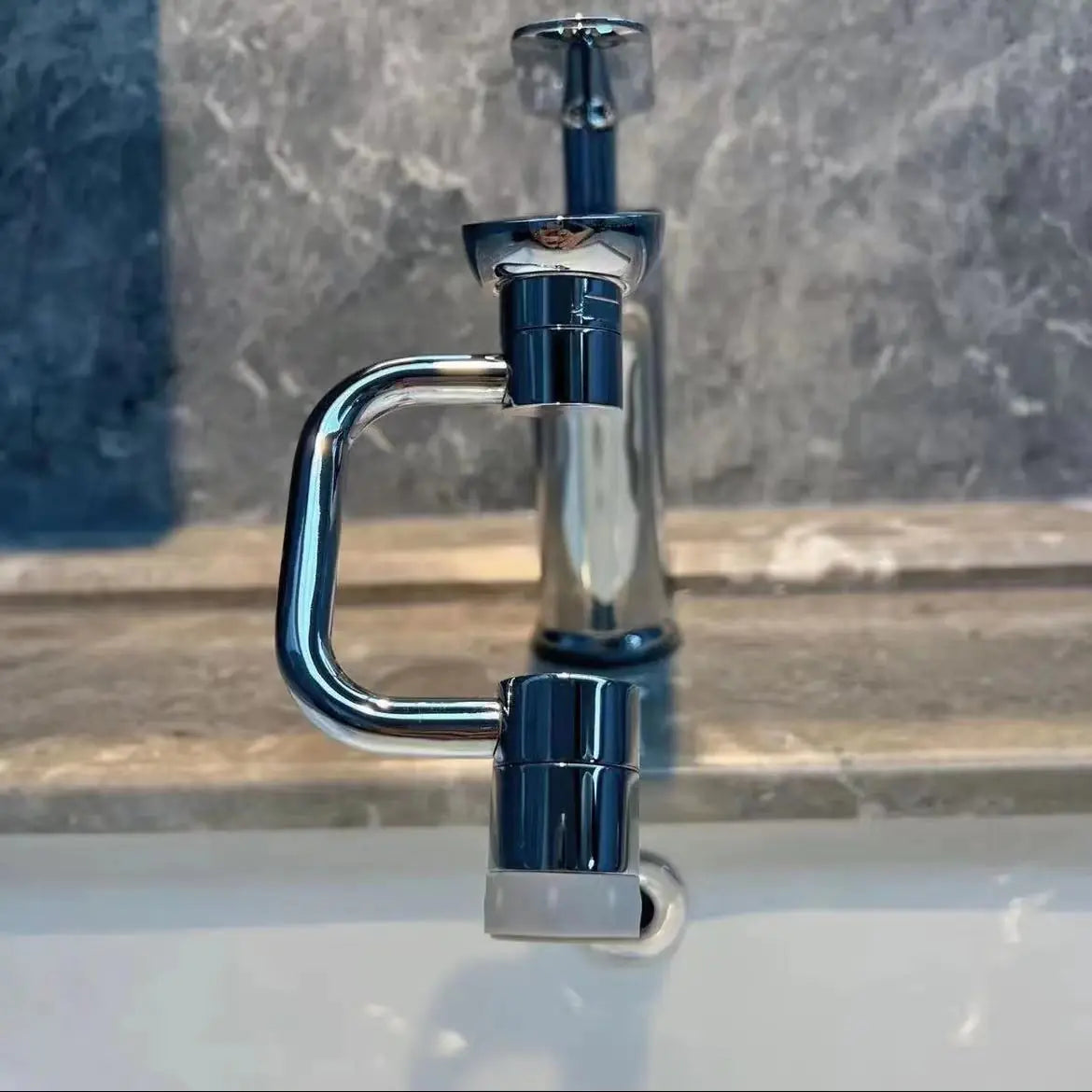 Faucet Rotatable Extension (With Splash Guard)