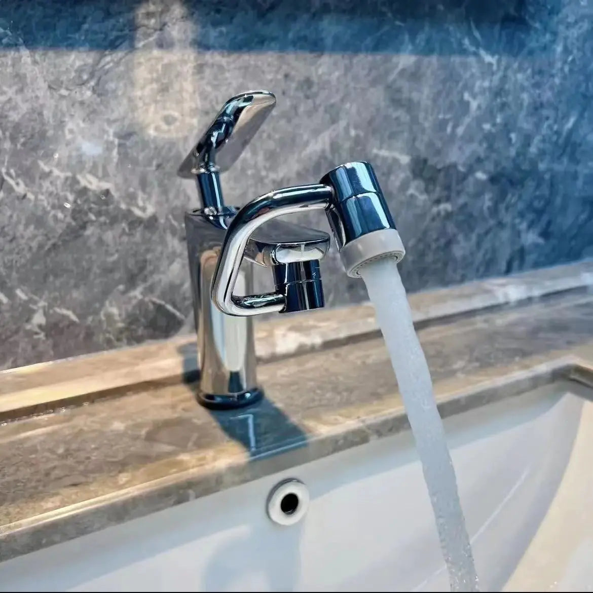 Faucet Rotatable Extension (With Splash Guard)