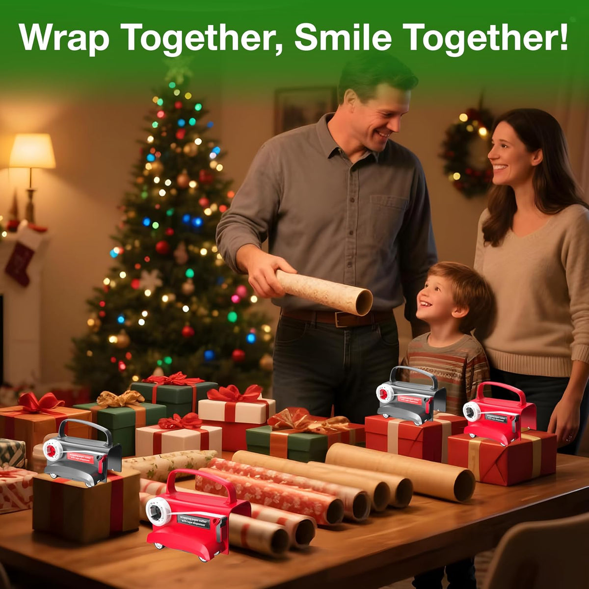 Wheel Wrapping Paper Cutter (2 Pack) 