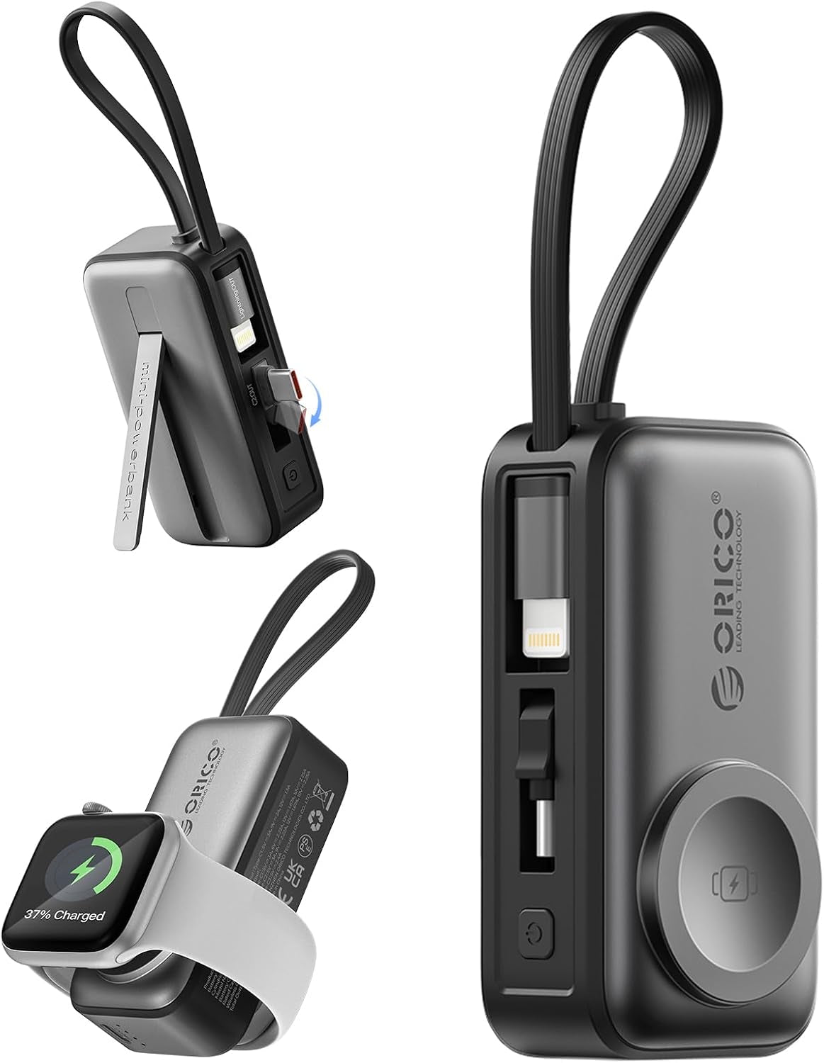 Portable Charger With Lightning Cable (4-In-1)