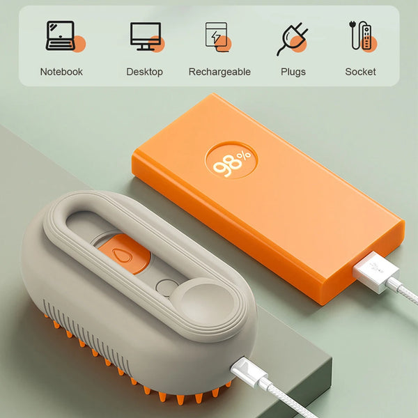 Pet Grooming Steam Brush