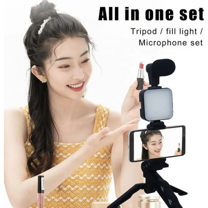 Vlogging Kit Phone Tripod (3 In 1)